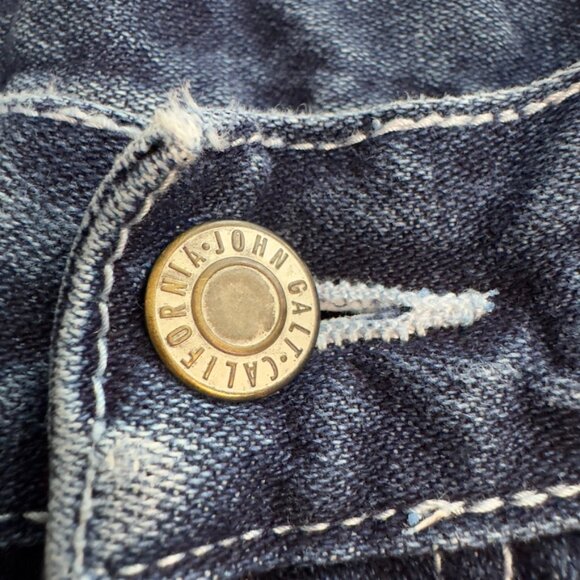 John Galt Dark Blue Straight Leg Jeans - Picture 5 of 11